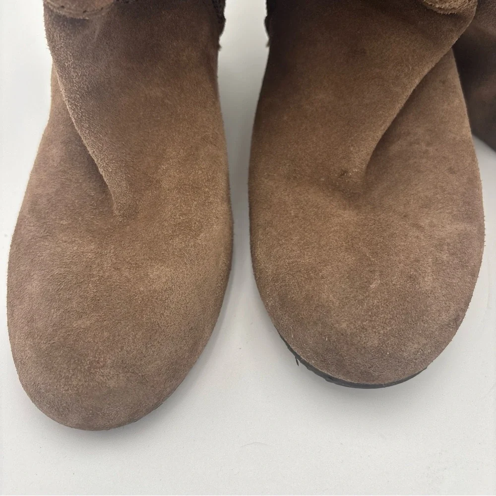 BCBGeneration Brown Suede Wedge Boots‎